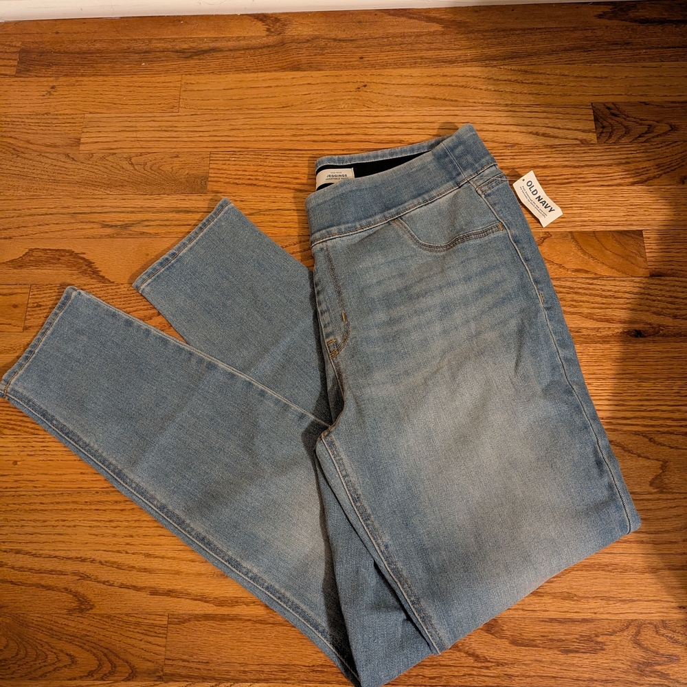 Stretch Waist Light Blue Denim Jeans